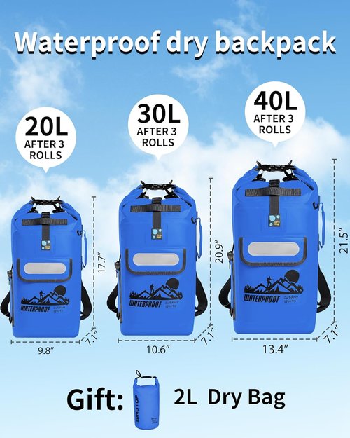IDRYBAG Dry Bag Backpack - Waterproof, Lightweight Design | Perfect for Outdoor Adventures
