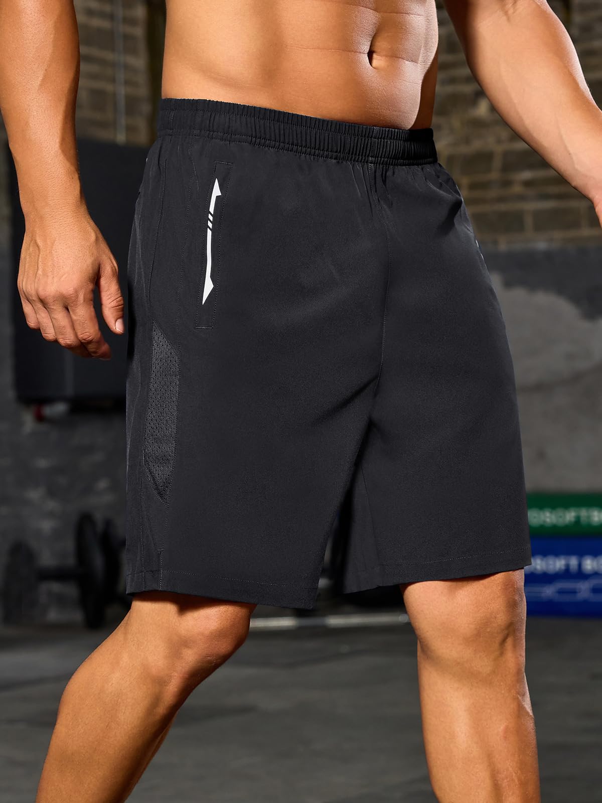 NORTHYARD Men's Running Athletic Shorts 5"/ 7"/ 9" Workout Gym Short Tennis Quick Dry Active Sport Hiking Basketball-9'' Black-L