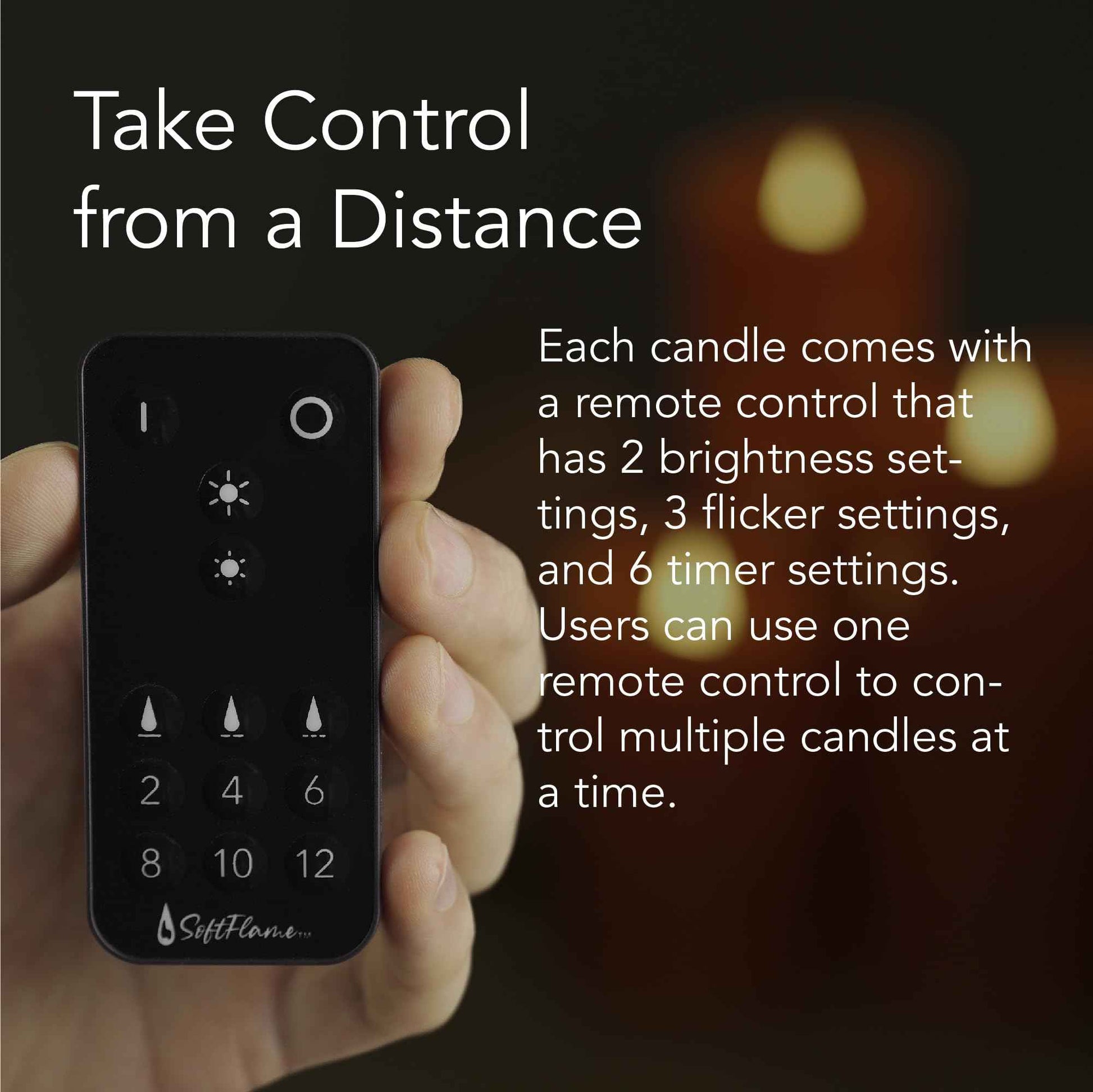 Softflame Christmas Decor Flameless LED Candles with Remote Control, 3"x 7"Battery Operated Pillar Real Wax with Timer for Christmas Decorations, Pumpkin Orange Candle