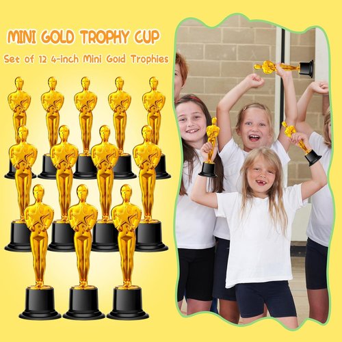 Hollywood Mini Plastic Trophy Award - Perfect for Parties, Contests & Employee Appreciation | Small Size
