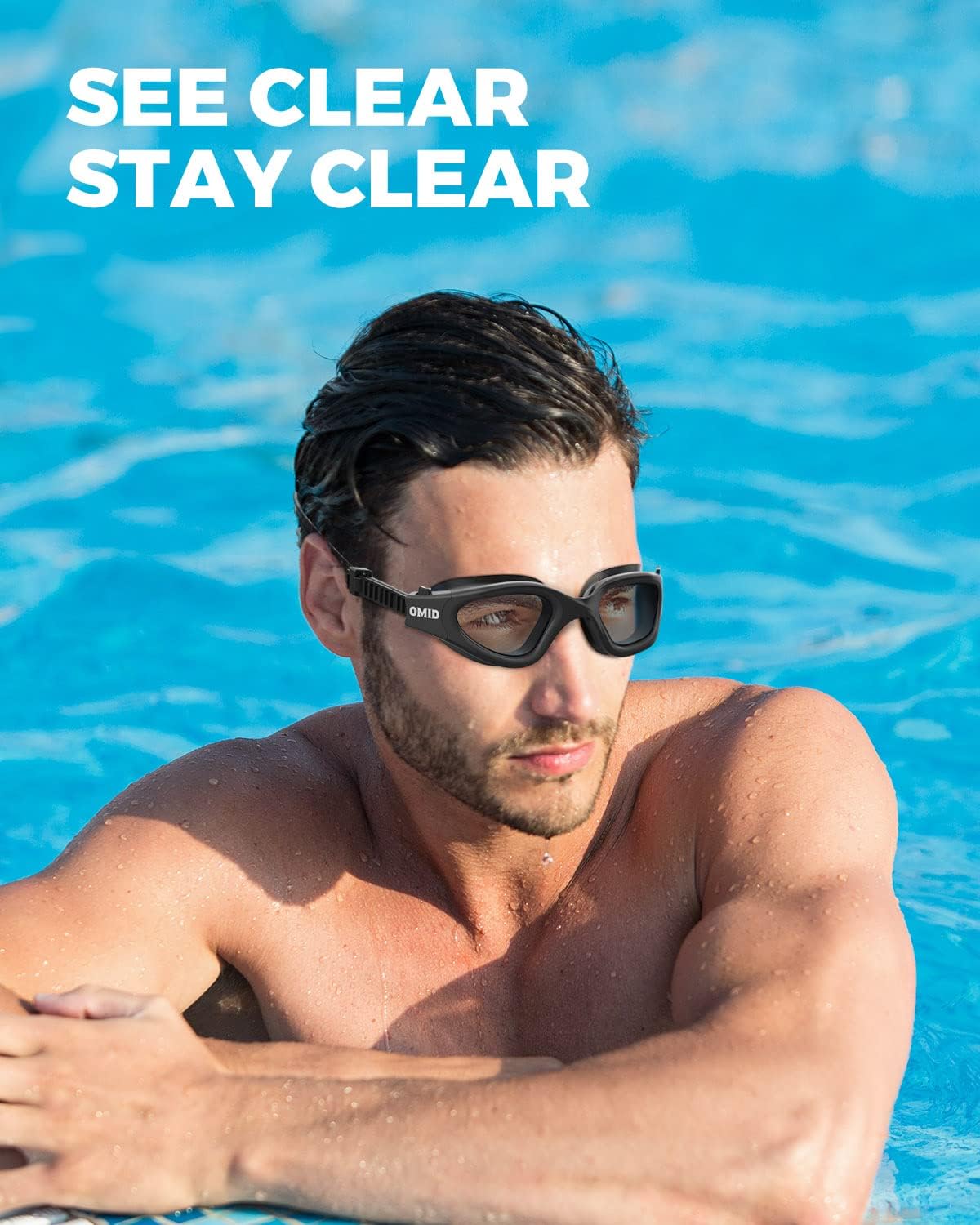 OMID Swim Goggles - P2 Lite Comfortable Anti-Fog Design for Men, Women & Youth | Perfect for Swimming