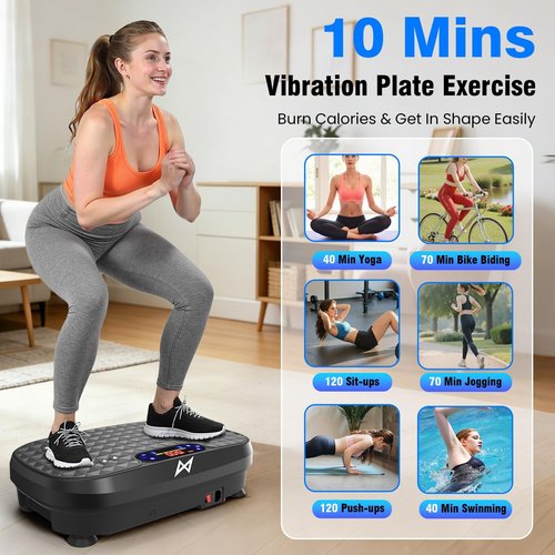 AXV Vibration Plate - Full Body Fitness Machine for Weight Loss | Compact Shaker for Home & Gym