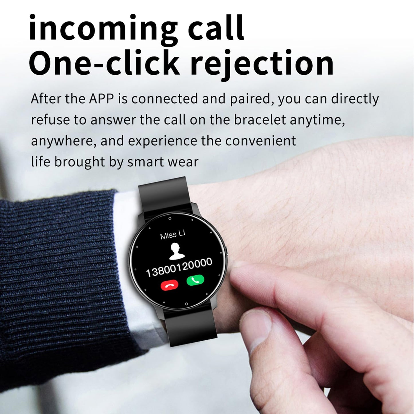 Jooeniok Smart Fitness Tracker with Step Counter - Bluetooth Calling & 100+ Exercise Modes for Health Monitoring - Perfect for Fitness Lovers and Runners
