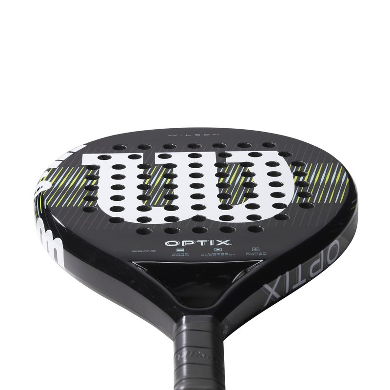 Wilson Optix V1 Padel Racket - Black/Green, Grip Size 2-4 1/4"