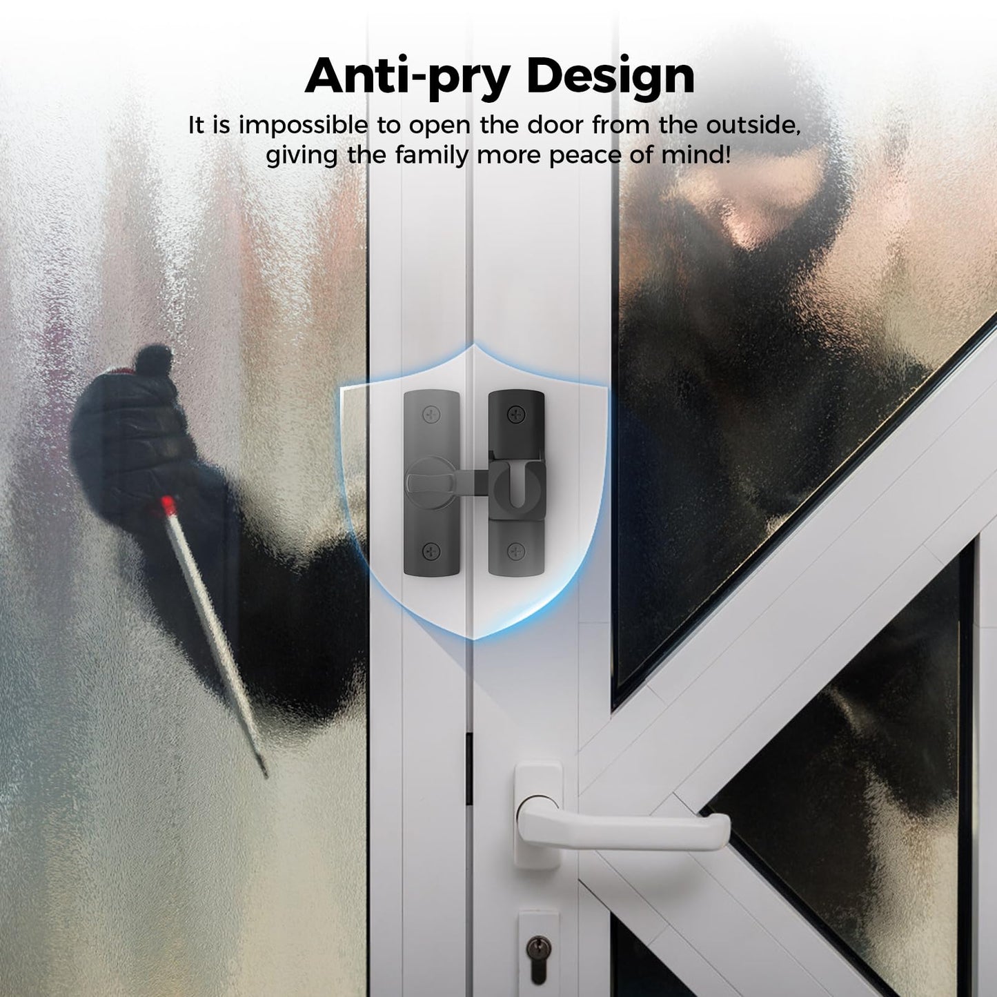 2 Pcs Degree Barn Door Latch, 180/90 Sliding Barn Door Lock，Sliding Gate Latch Lock for Cabinets, Barn Door, Bathroom, Gardenr Doors (Black)