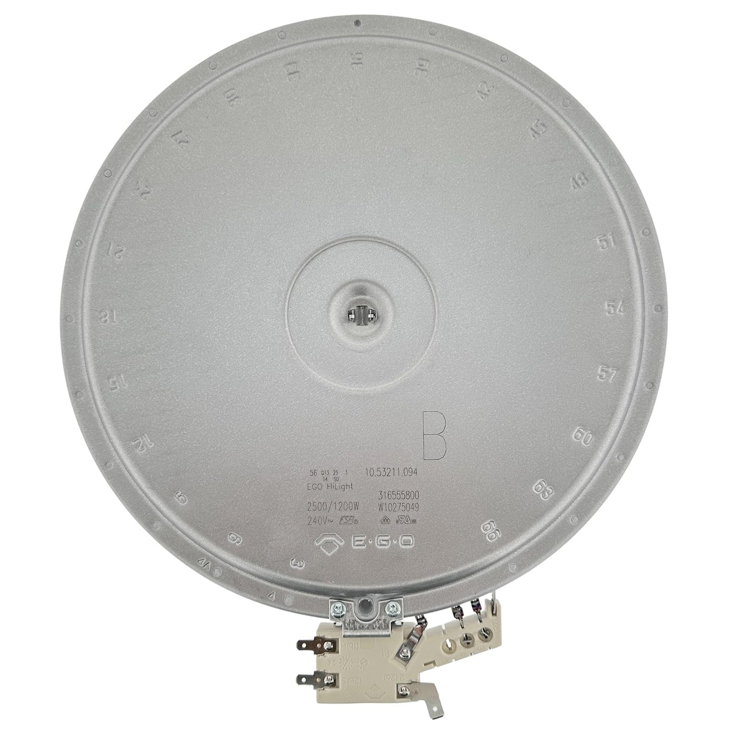 316555800, W10275049 Range Dual Radiant Surface Element Heater 6/9 Inch, 2500W/1200W Compatible with Whirlpool Frigidaire, Replaces 316224300, 316418400, 316418401, 318198932, WPW10275049, W10173896