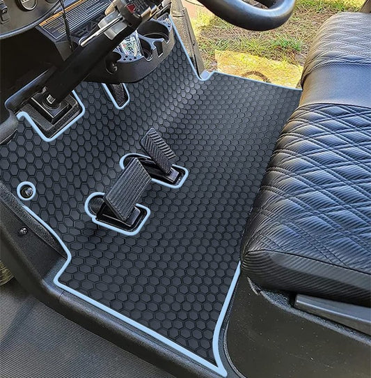 Matericuo Golf Cart Floor Liner Mat Custom Fit for EZGo RXV Golf Cart Model/EZGo 2 Five - Only Golf car Mat to Meet 6 ASTM Standards Grey