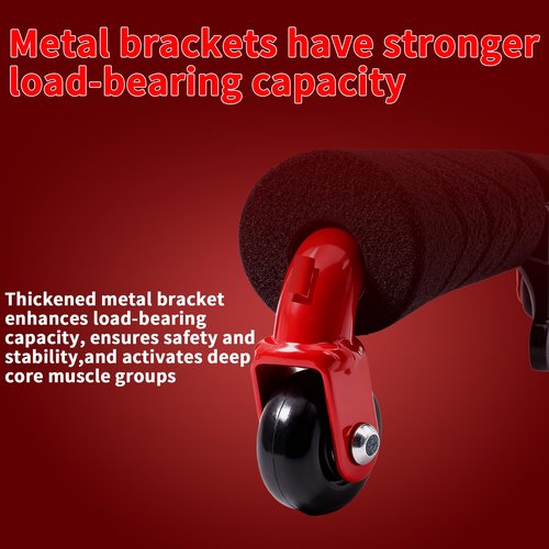 Multifunctional Ab Wheel Roller with Resistance Bands & Knee Pad, Detachable Abdominal Exercise Wheel with Suction Sit-Up Bar for Core Strength Training & Home Gym Workout