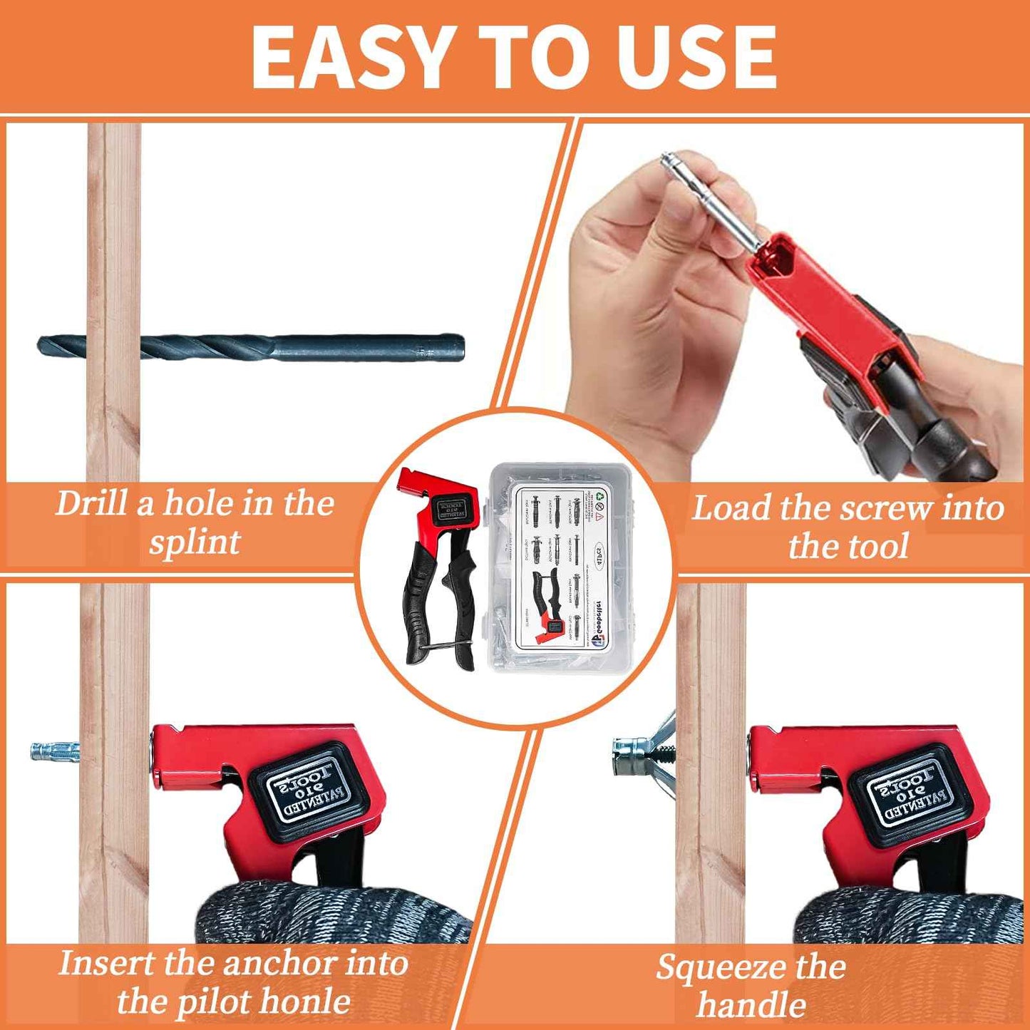 GOOBETTER Molly Bolts for Drywall Plaster Wall, Hollow Wall Anchors Drywall Screw Gun for Picture Frames, Shelves, and Towel Racks 40pcs Heavy Duty Hollow Wall Anchors in 8 Size Screws Incl