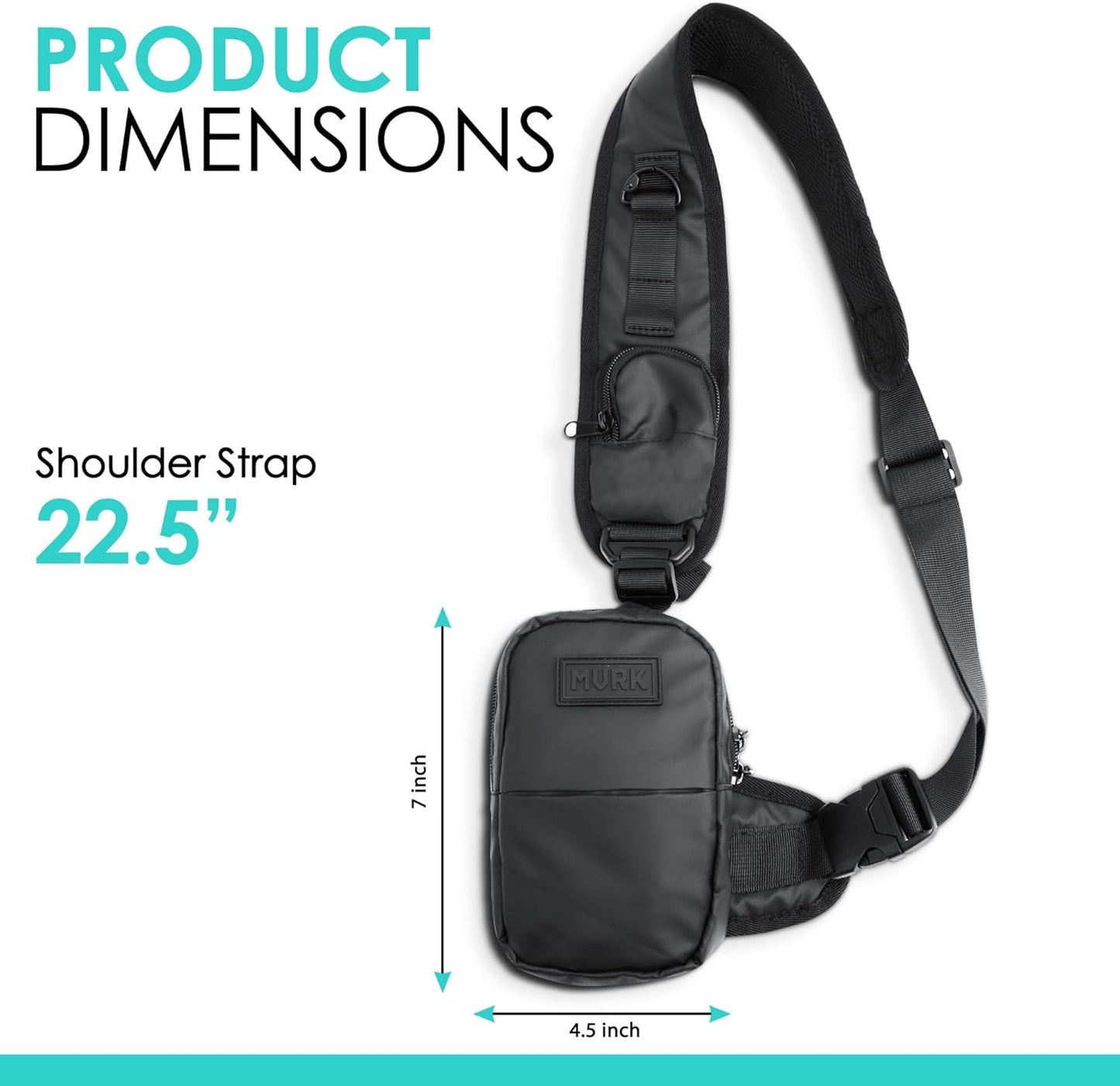 MVRK Waterproof Sling Bag - Versatile Crossbody Backpack with Keyholder for Hiking & Travel