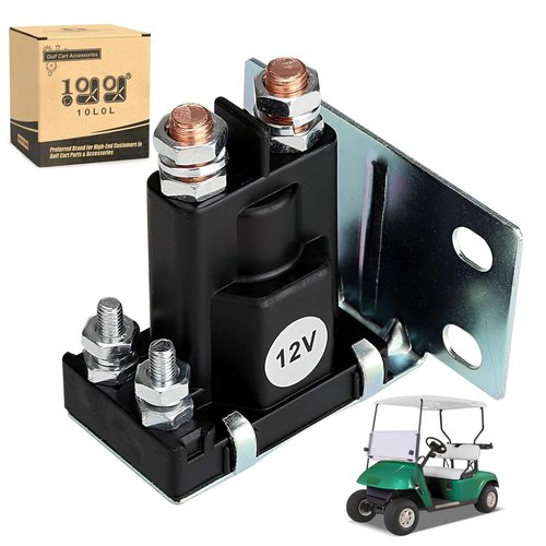 10L0L 12V 4 Terminal Solenoid Relay for EZGO TXT Marathon Gas Golf Cart 1979-1994, Replace OEM 16542-G1 16542G1 1133