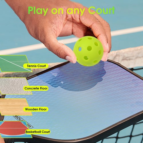 Avesfer 6/20/40 PCS Mini Pickleballs (Diameter 42mm) Soft Eva Anti-Crack Hollow Quiet Training Pickle Balls Great for Pickleball Drills Green (20)