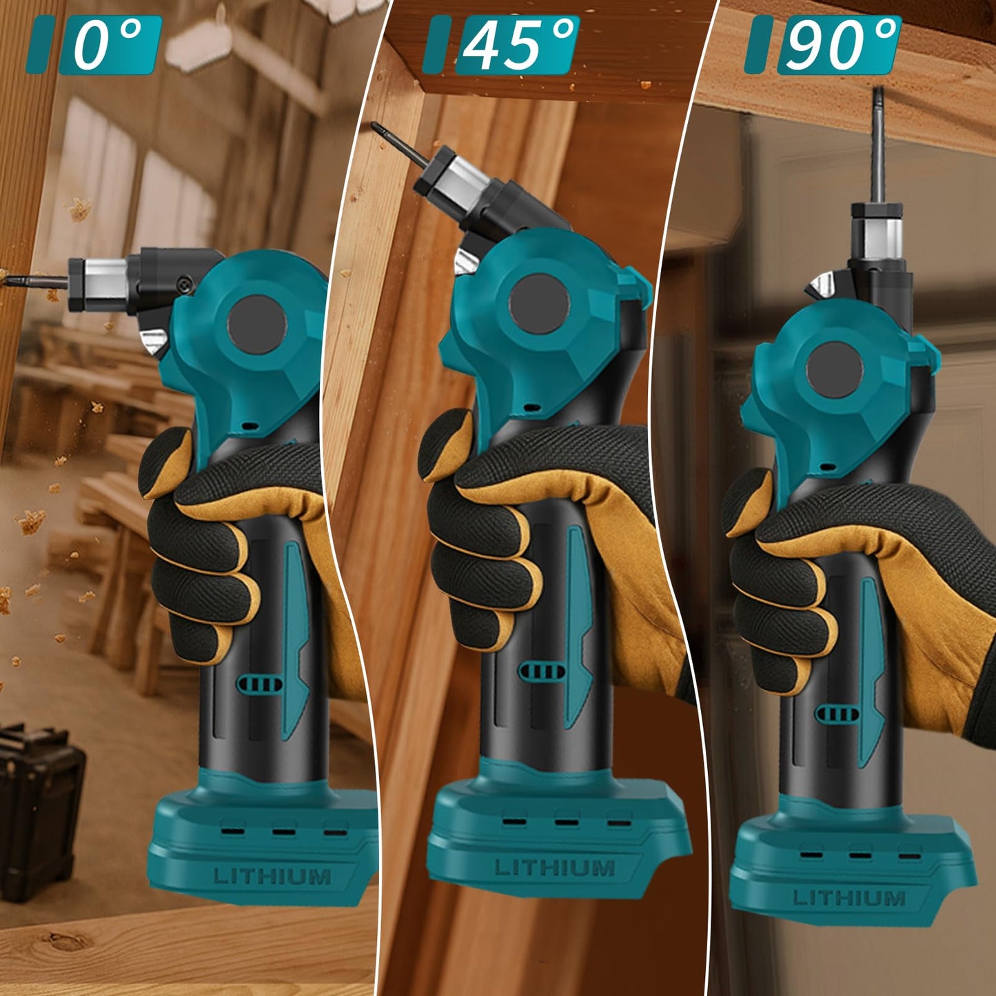 Palm Nailer Cordless Auto Hammer Compatible with Ma-kita 20V/18V Battery, Power Framing Nailer, 0-90° Adjustable Palm Nail Gun with Magnetic Tip for One-handed Use Tools on Joist Hangers (No Battery)