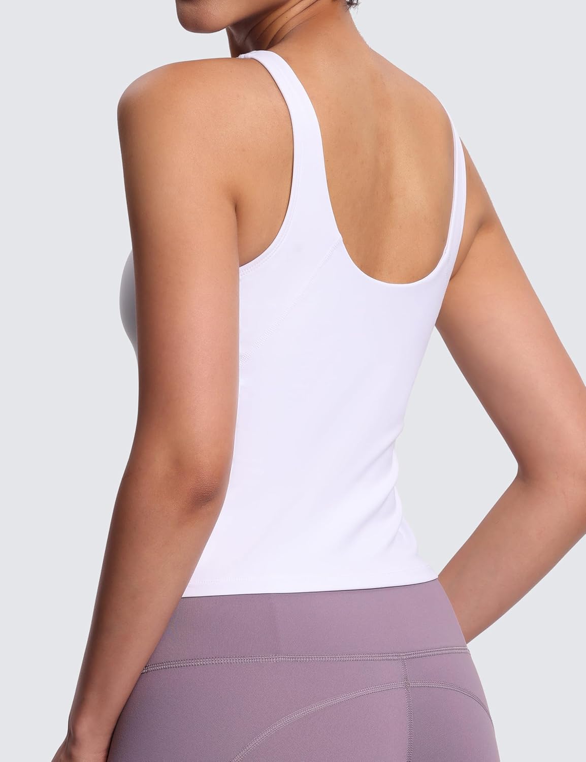 The Gym People Women's Longline Sports Bra - Wirefree Padded Yoga Tank Top for Comfort & Support