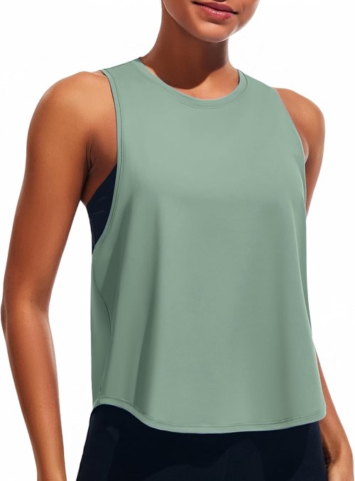 JOYSPELS Workout Tank Tops for Women - Quick Dry Ice Silk Athletic Sleeveless Gym Shirts