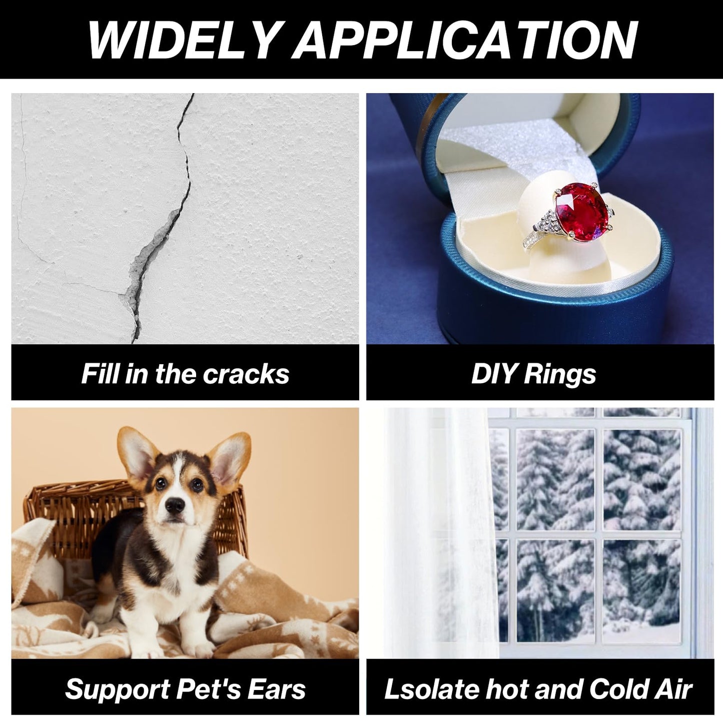 10FT Backer Rod 3/8 Inch Diameter Rubber Caulk Concrete Expansion Joint Filler White Saver Weather Strip Seal for Gaps and Joints Concrete Filling (3/8 Inch x 10FT)