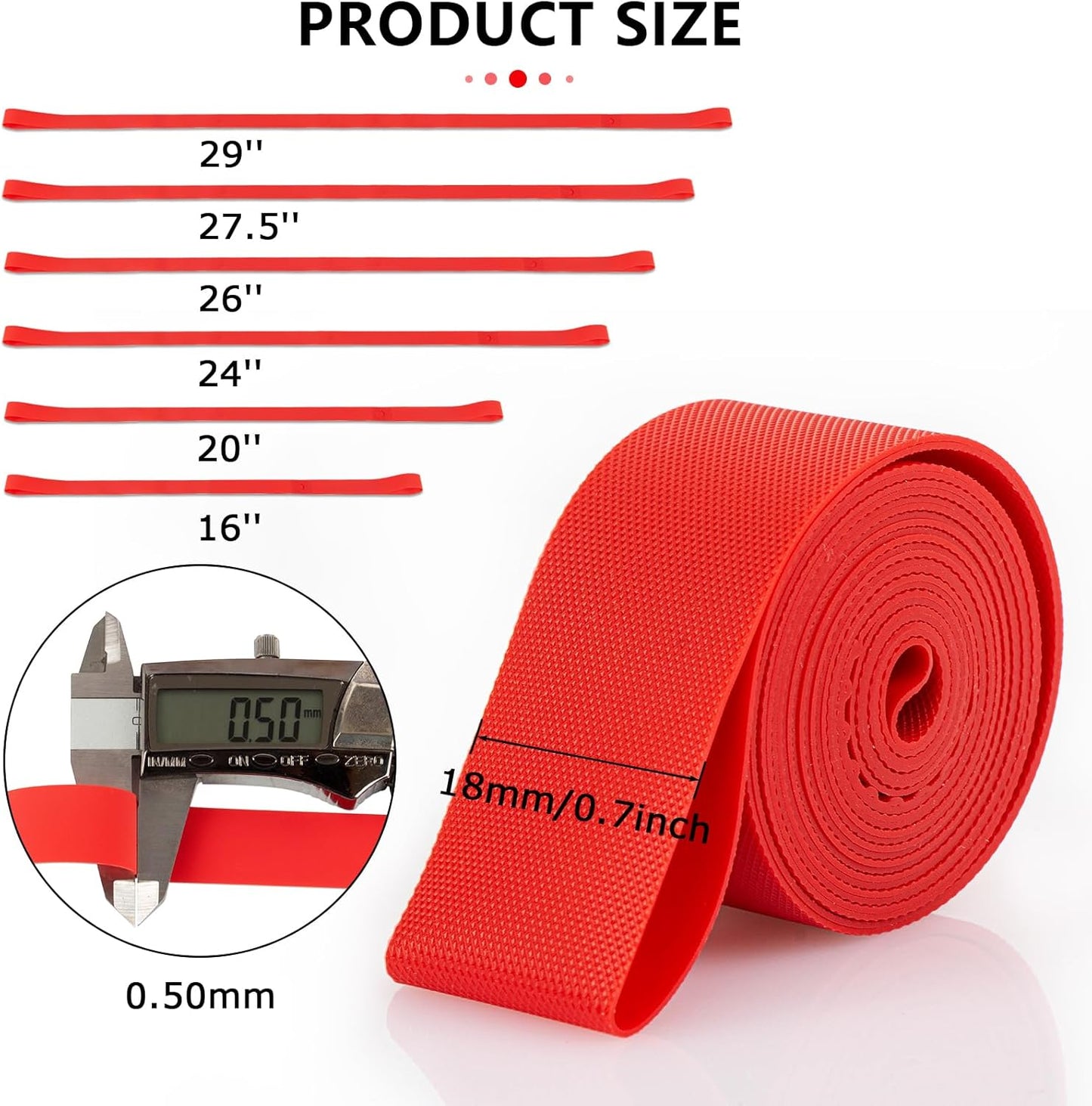 PSLER Bicycle Rim Liner - Durable Tire Protection Strip | 2-Pack Bicycle Accessories