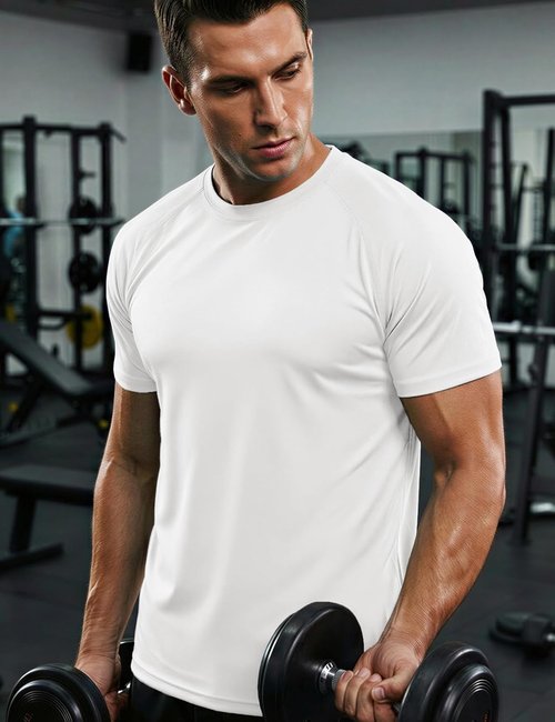 MAGCOMSEN Men's UPF 50+ Sun Protection Athletic T-Shirt - Quick Dry for Hiking & Running