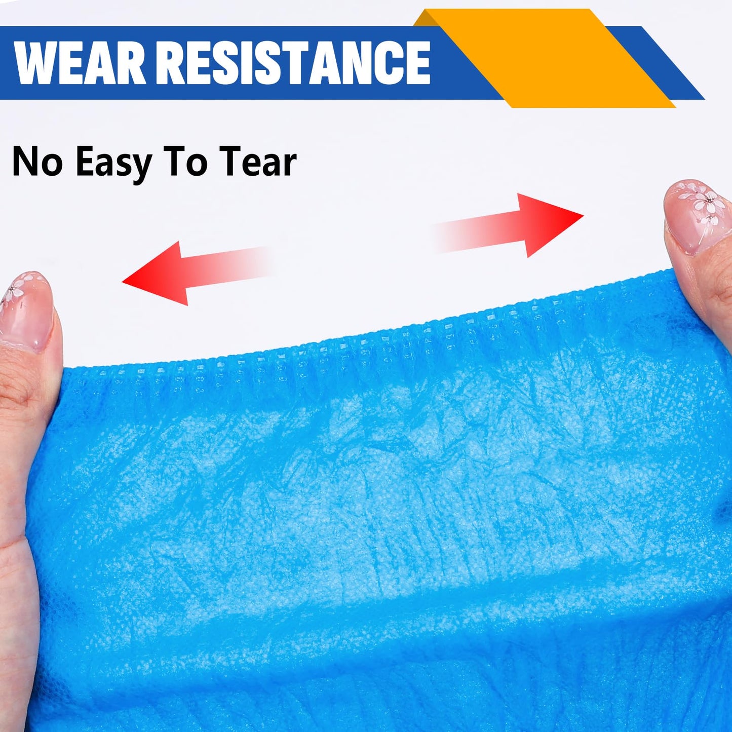 120 Pack(60 Pairs) Shoe Covers Disposable, Non-woven Fabric Shoes Covers for Indoor, Blue Durable & Reusable Disposable Boot & Shoe Covers, Larger Size Fits Various Shoes