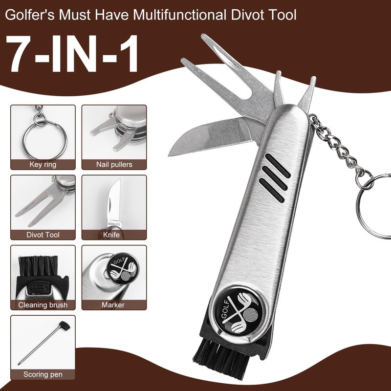 Golf Gifts for Men Women Golfer, Golf Gift Set Accessories Kit with Premium Leather Case Bag Ball Tee Accessory Set Golfing Suitable for Beginner or Pros