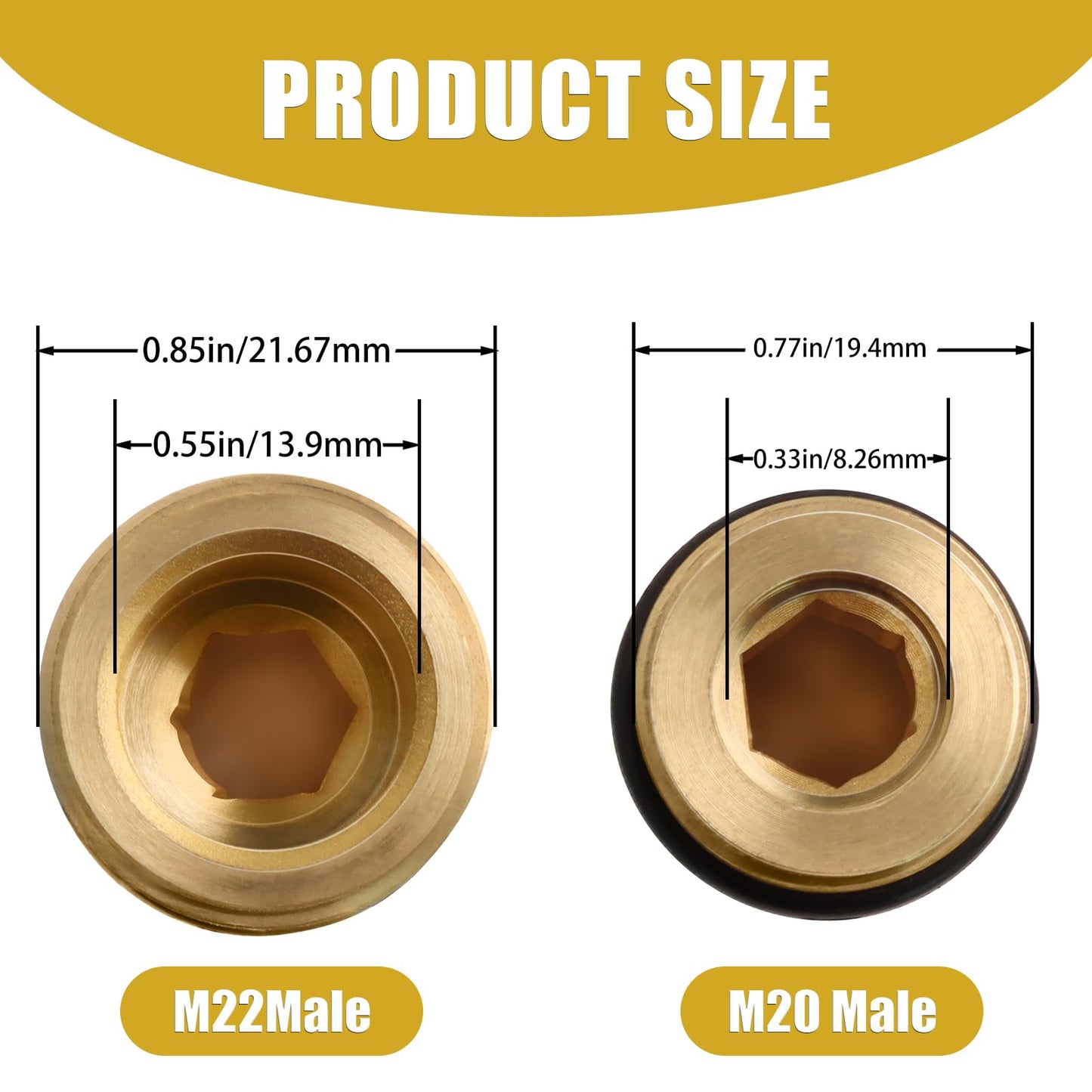 MEKILYN 7110264 Water Outlet Fitting Replacement for Simpson Pressure Washer Pumps - Compatible with Models 510020, 520004, 520006, 520020 (M20 to M22 Adapter)