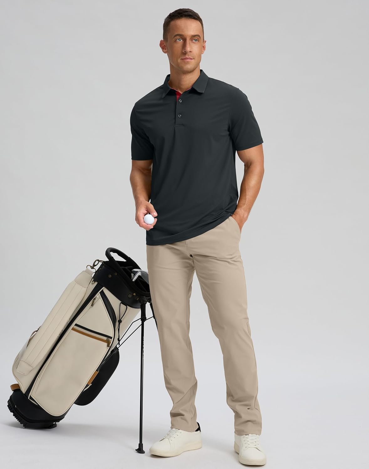 Skiennix Men's Golf Shirts - Moisture-Wicking Dry Fit Performance Polo | Short Sleeve Casual Athletic Wear