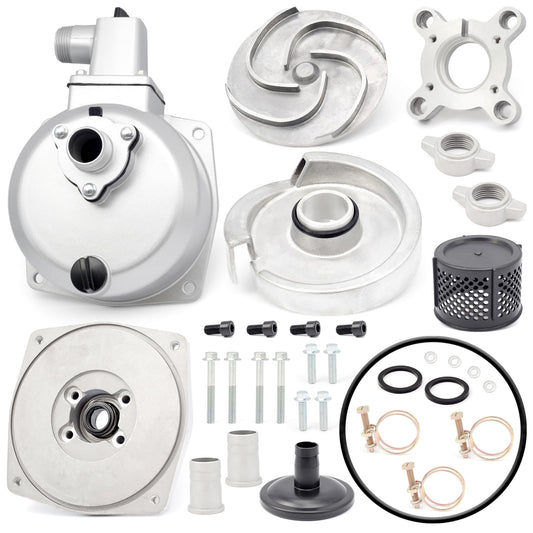 YIYANTO 1 Inch Threaded Pump Port Water Pump Assembly Replacement for Harbor Freight Predator for Pacific Hydrostar Clear Water Pump 1" in Ports 79cc 99cc Gas Engine Models 63404 56161