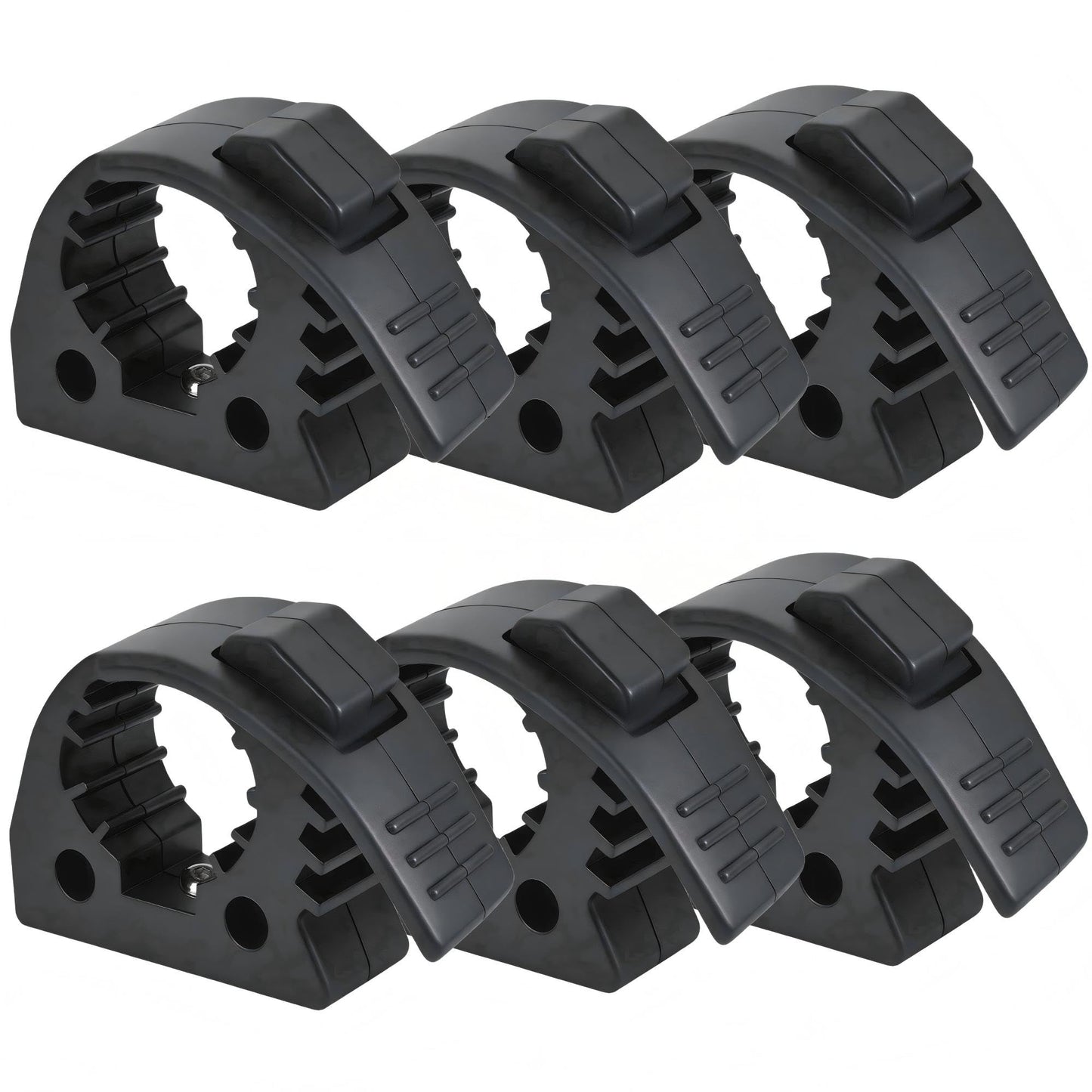 MusixiA Shovel Holder for Truck Quick Release Rubber Clamp Grip Mount Kit Fits for Roof Rack from 1"~1.5" in Diameter Tools and Equipment,Universal for Off-Road Vehicles UTVs ATVs Van Trucks 6Pcs
