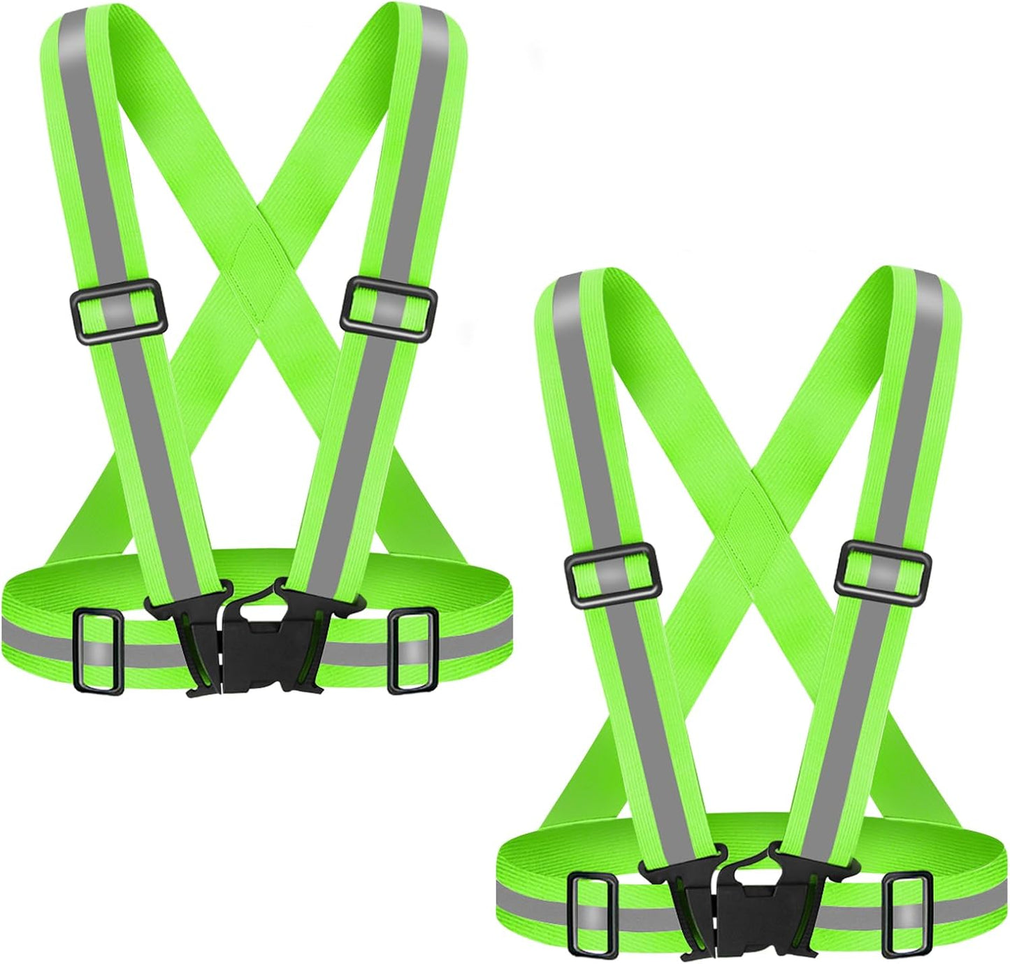 Skiennix High Visibility Reflective Vest - Adjustable Safety Gear for Running, Walking, and Night Cycling