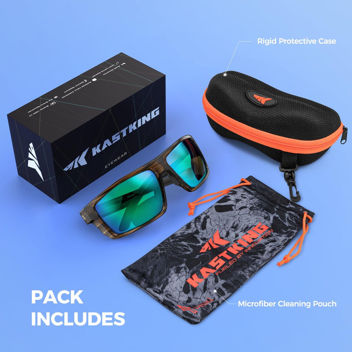 KastKing Waccamaw Bifocal Polarized Sunglasses, Bifocal x2.0 Magnifications, Polycarbonate Lenses, Full Wrap Frame Design, Sports Reader Sunglasses for Men & Women, UV400 Protection