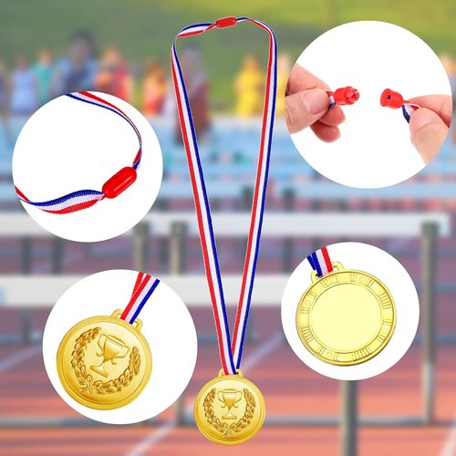 Hicarer Gold Medals - 30 Pieces 2.36 Inch Plastic Awards for Sports, Soccer, and Gymnastics