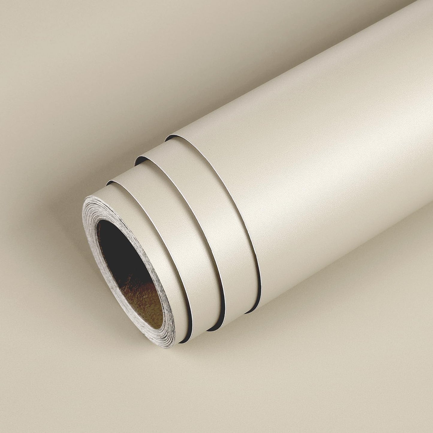 Livelynine Taupe Wallpaper Peel and Stick Dark Beige Contact Paper for Cabinets Drawers Shelves Self Adhesive Cabinet Wallpaper Waterproof Kitchen Vinyl Wrap Neutral Tan Cream Grey Removable 15.8x78.8