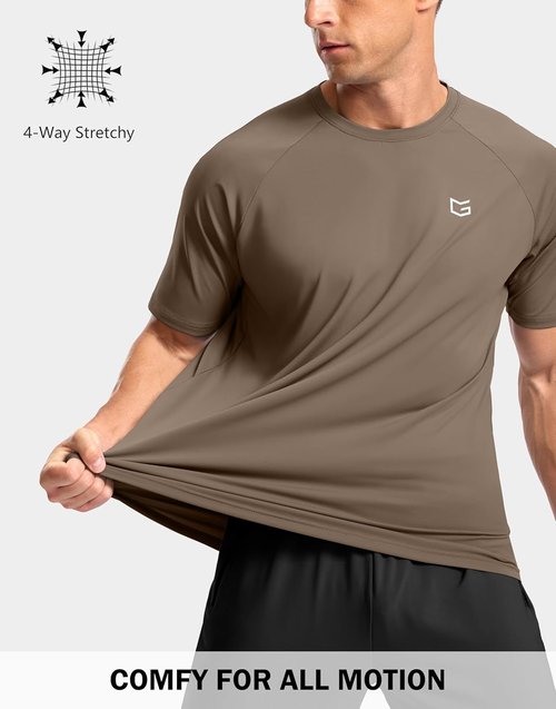 G Gradual Men's Athletic Performance Tee - Moisture-Wicking Cooling Short Sleeve Workout Shirt for Gym & Tennis