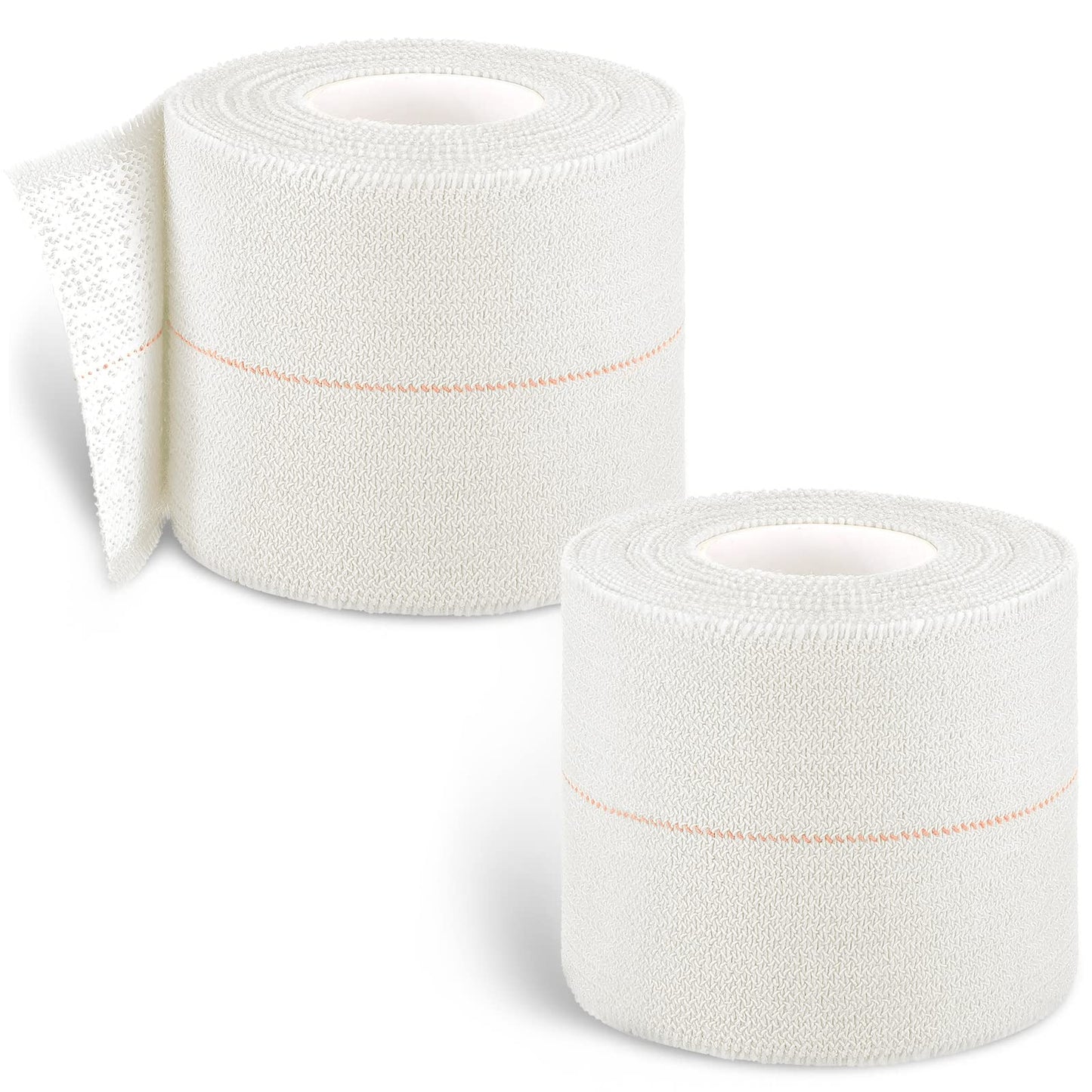 Nuanchu 2 Rolls Adhesive Elastic Tape Bandage Wrap Flexible Stretch Bandages for Sports Ankle, Knee and Wrist Pet Vet Horses Wrap(2 Inch Wide,White)