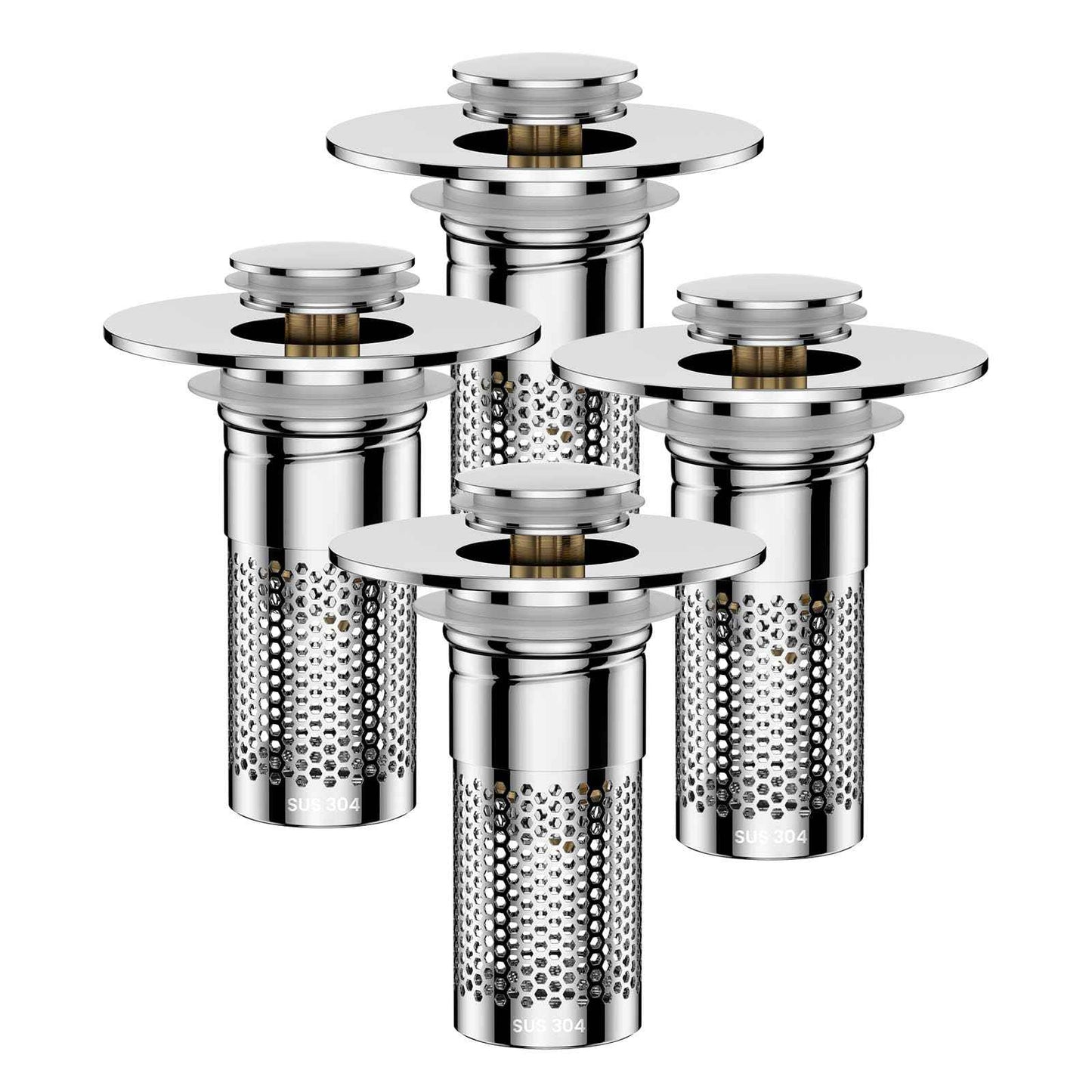 Bathroom Sink Stopper 1.1"-1.45", Universal Bathroom Sink Drain Pop Up Stopper for US Bathroom Sink Stainless Steel Floor Drain Filter, U.S. Standard Universal Drain Filter