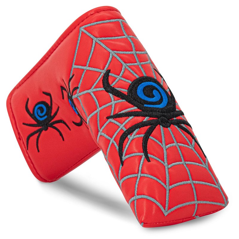 Spiders Golf Blade Putter Cover Golf Putter Headcover Synthetic Leather Closure for Scotty Cameron Odyssey Blade Taylormade Ping. (Red)