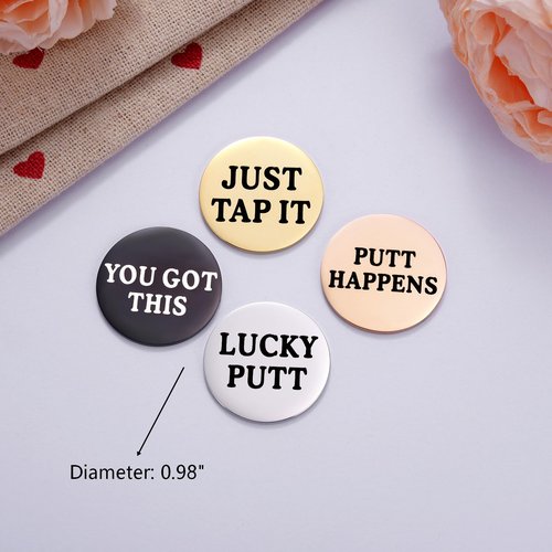Kvekstio 4PCS Golf Ball Markers Gift, Novelty Golfs Gag Gifts for Golf Sport Players, You Got This Golfer Ball Line Marker Token Set, On-Course Accessories, Funny Golfs Marker Gift for Women Men
