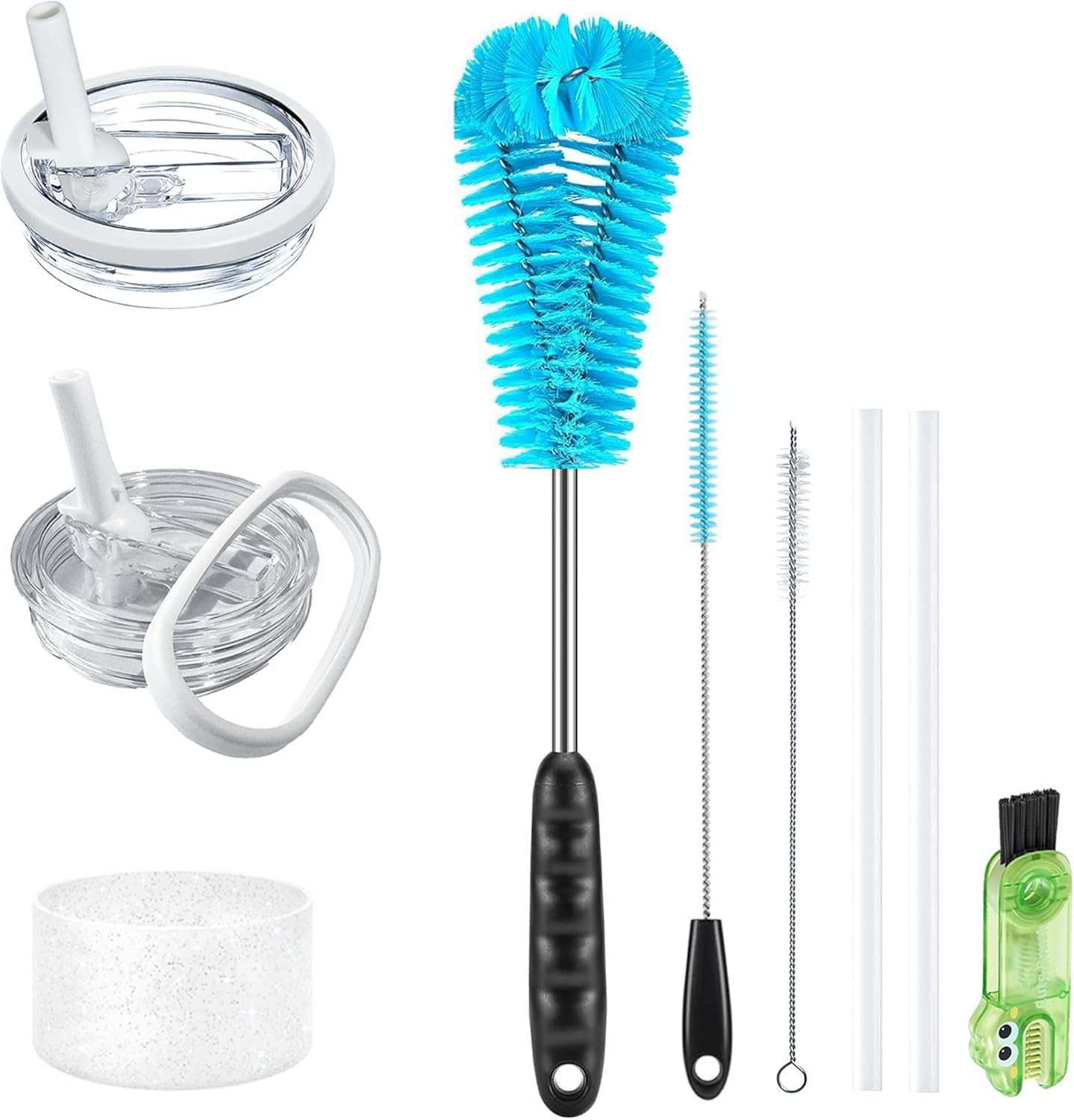 Stanley Cup Replacement Lid - 2 Pack with 4 Bottle Brush Cleaners | 40 oz Size