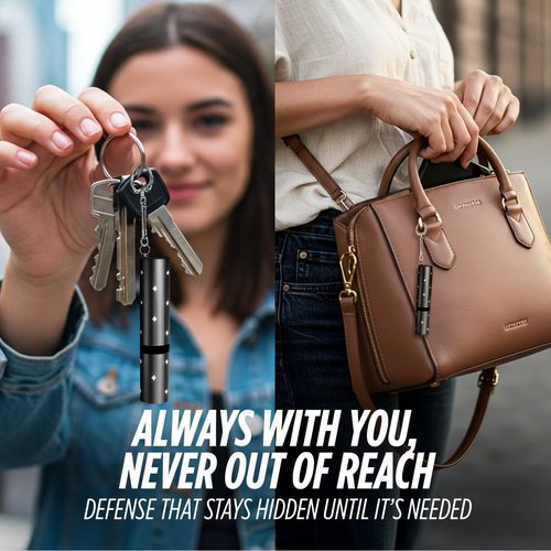 Guard Dog Security Electra Mini Lipstick Stun Gun - Discreet Self Defense Keychain with Flashlight