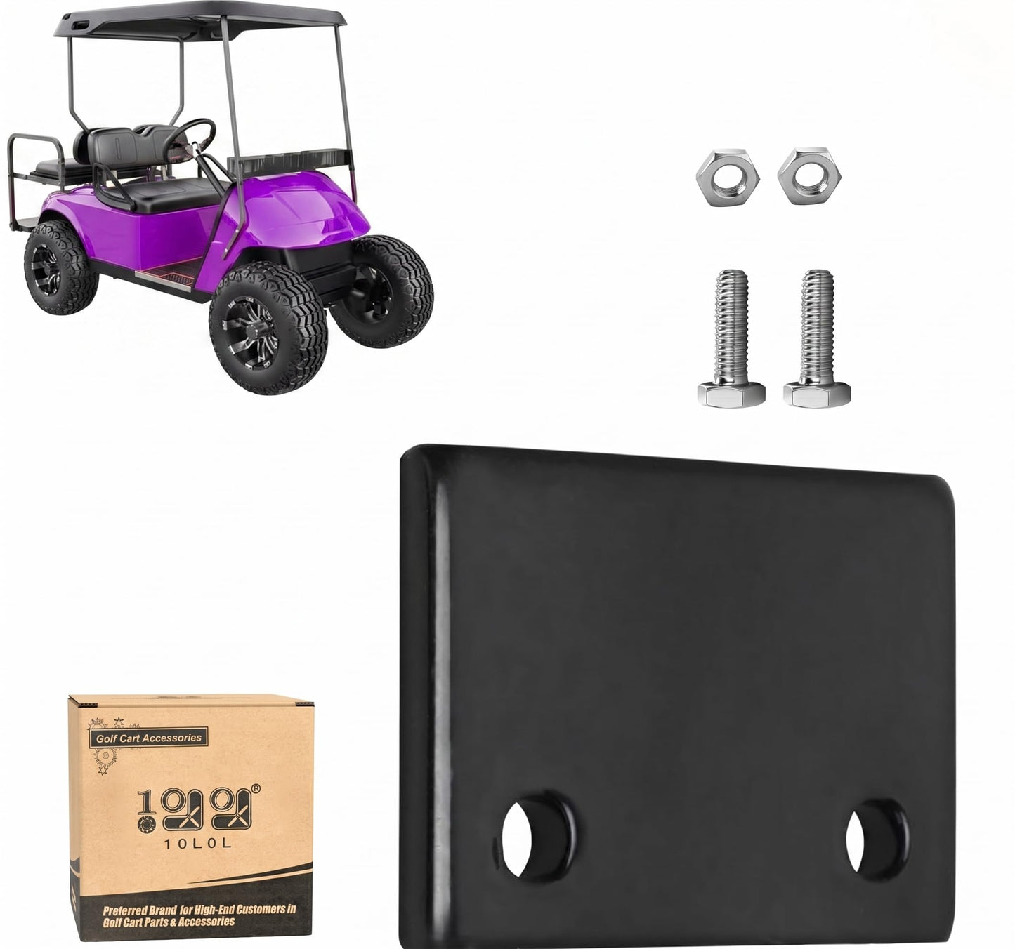 10L0L Golf Cart Hill Brake Catch Bracket Plate for EZGO TXT and Medalist 1994-Up Gas or Electric Models, Replaces OEM 70080-G02, 70080G02