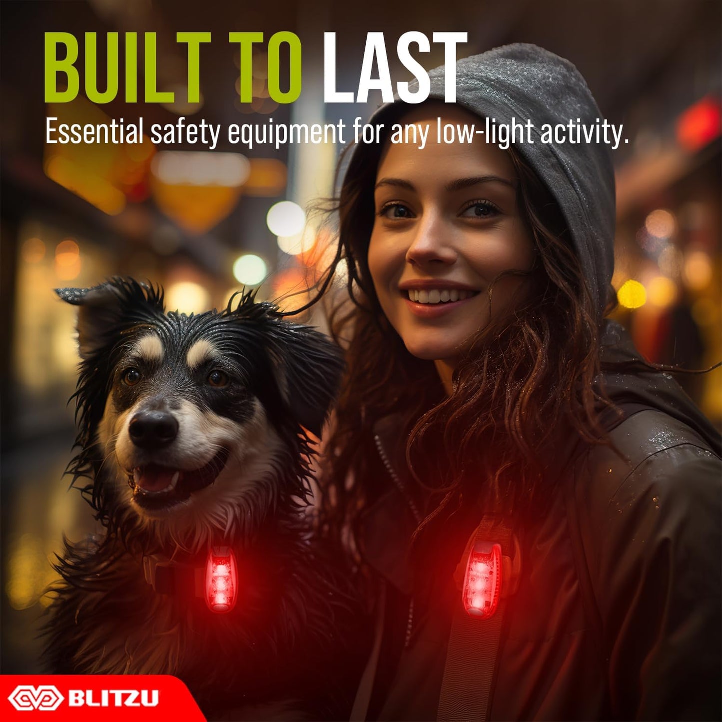 Skiennix LED Safety Lights - High Visibility Clip-On Strobe Lights for Night Walking, Running & Cycling | 4 Pack