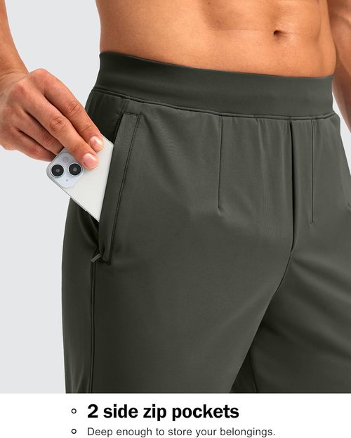 G Gradual Tall Men's Sweatpants - Stretch Golf Workout Pants with Zipper Pockets | 30"/32"/34" Inseam