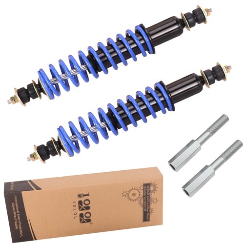 10L0L Golf Cart Front Rear Shock Absorber Set with Shock Absorber Extension Rod - Coil Over Heavy Duty Shock Absorber Bolt for EZGO Medalist/EZ GO TXT 1994+ G& E Replaces OEM# 70630-G01