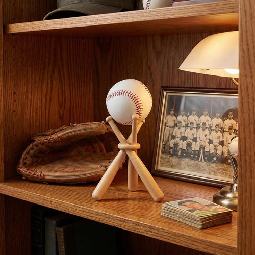 Honoson Baseball Display Stand - Wooden Centerpiece Holder for Sports Lovers | 1 Pack