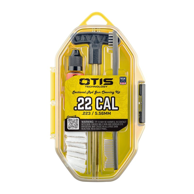 Otis .22 Cal Cleaning Kit, Includes Brass Rods, Brushes, Patches, FP-10 Lubricant, Compact Design (FG-SRS-22)