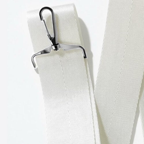 Heavy Duty Premium Tennis Net Center Strap Standard Nylon Net Adjuster with Metal Hook for Court Tennis Net Center Belt, White