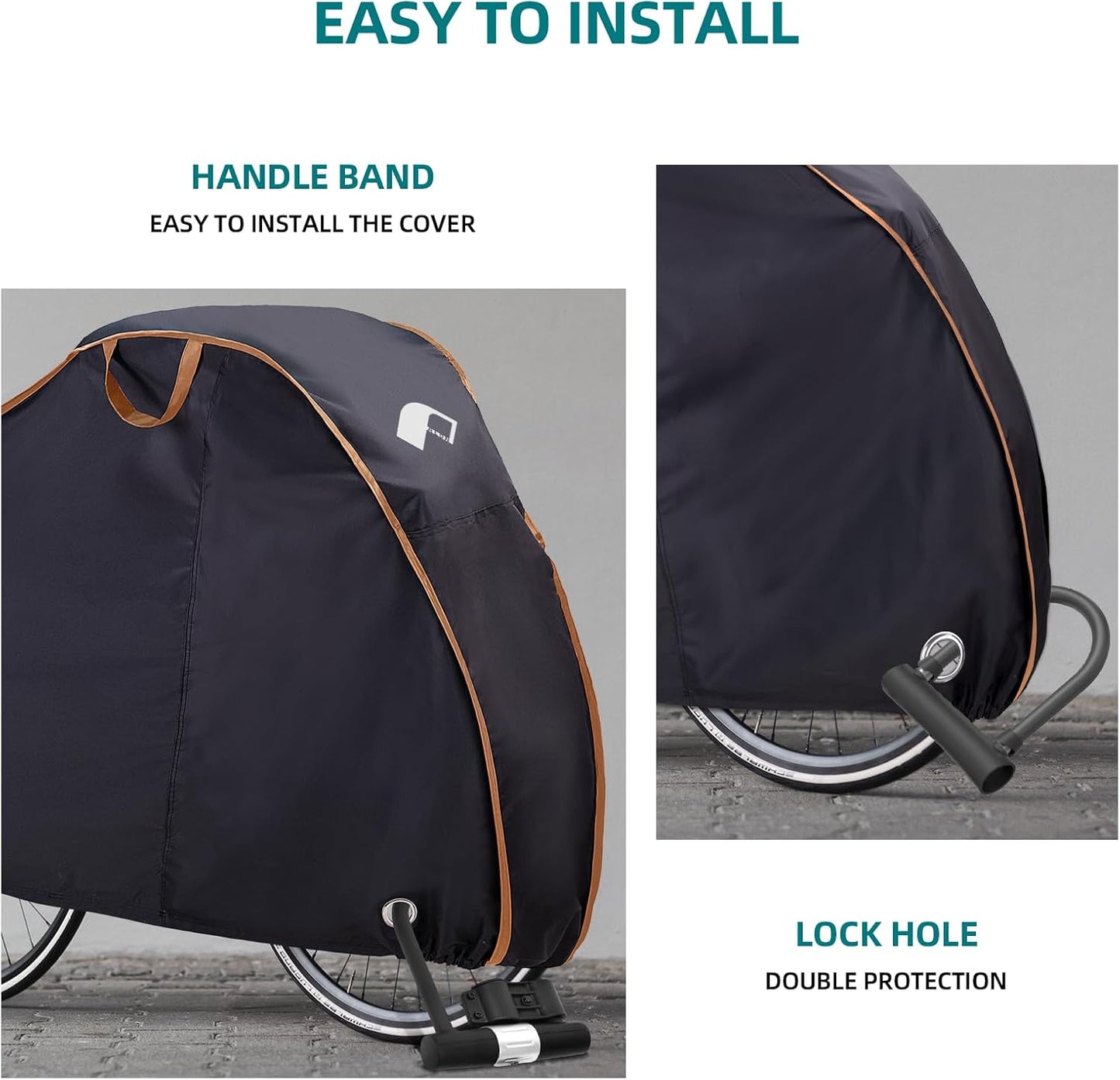 PALON Bicycle Cover - Waterproof Outdoor Storage for 1-3 Bikes | Sun & Wind Protection with Lock Holes