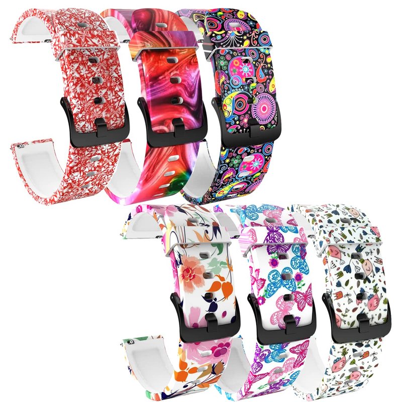 Compatible with Hero Band iii Bands 20mm Silicone Soft Quick Release Wristband Replacement Straps for Hero Band iii SmartWatch Band Women Men (SixColos-A)