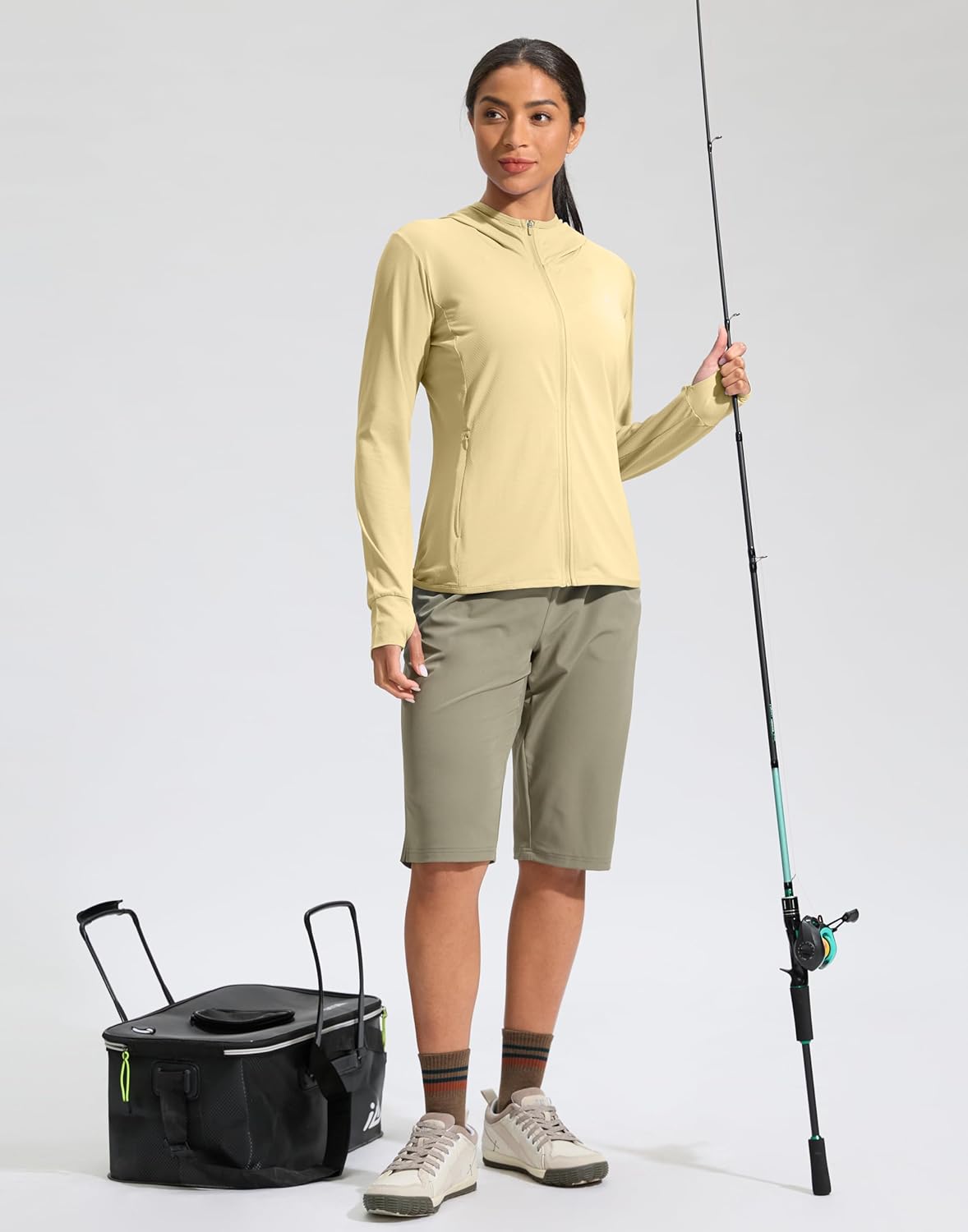 Soothfeel Women's Sun Protection Hoodie - UPF 50+ Lightweight Long Sleeve Jacket for Outdoor Hiking