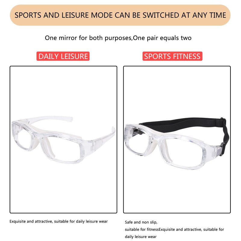 SooGree Sport Goggles Glasses Squash & Racquetball Goggles Basketball Glasses Adjustable Strap Resistant Impact